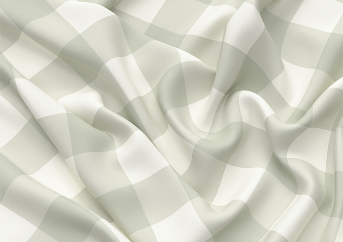 Gingham, Bud Green - Twist&Fit Roman Blind - Image 4